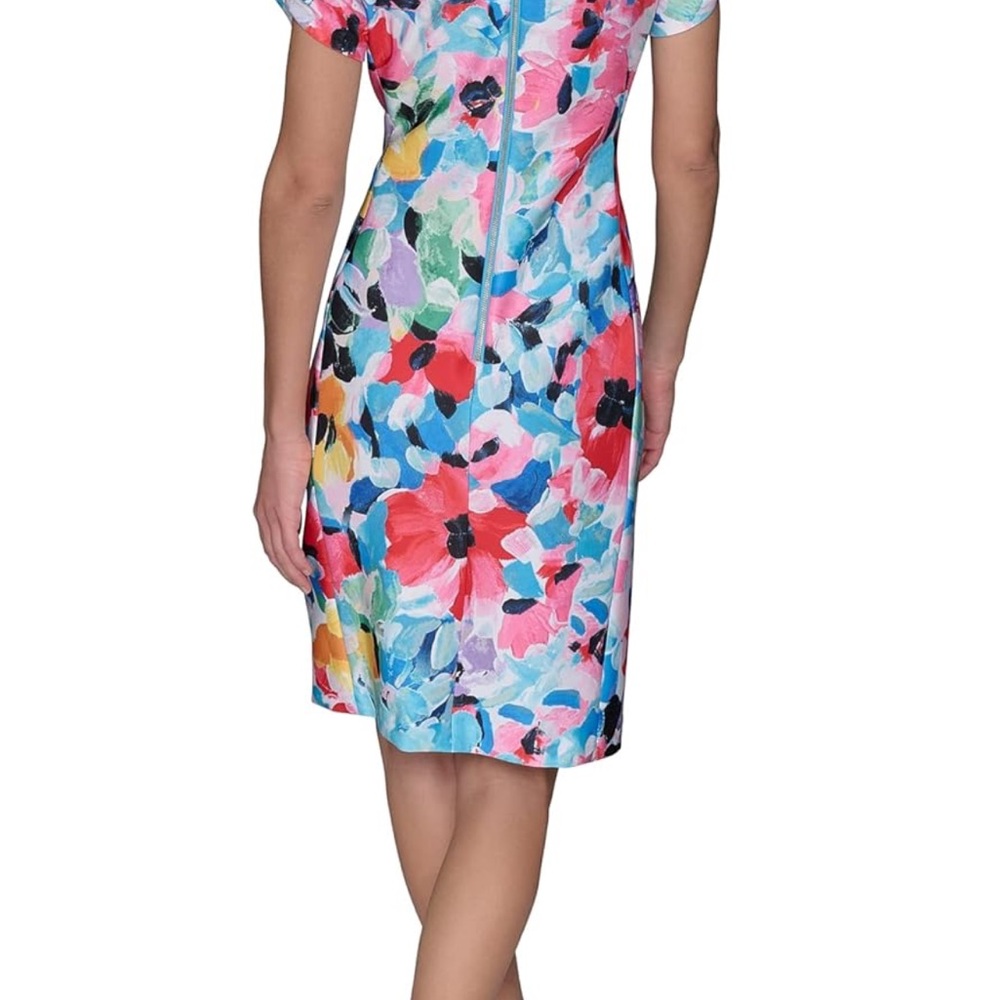 NWT: KARL LAGERFELD Colorful Floral Sheath Mini Dress / sizes: 4, 8, 10